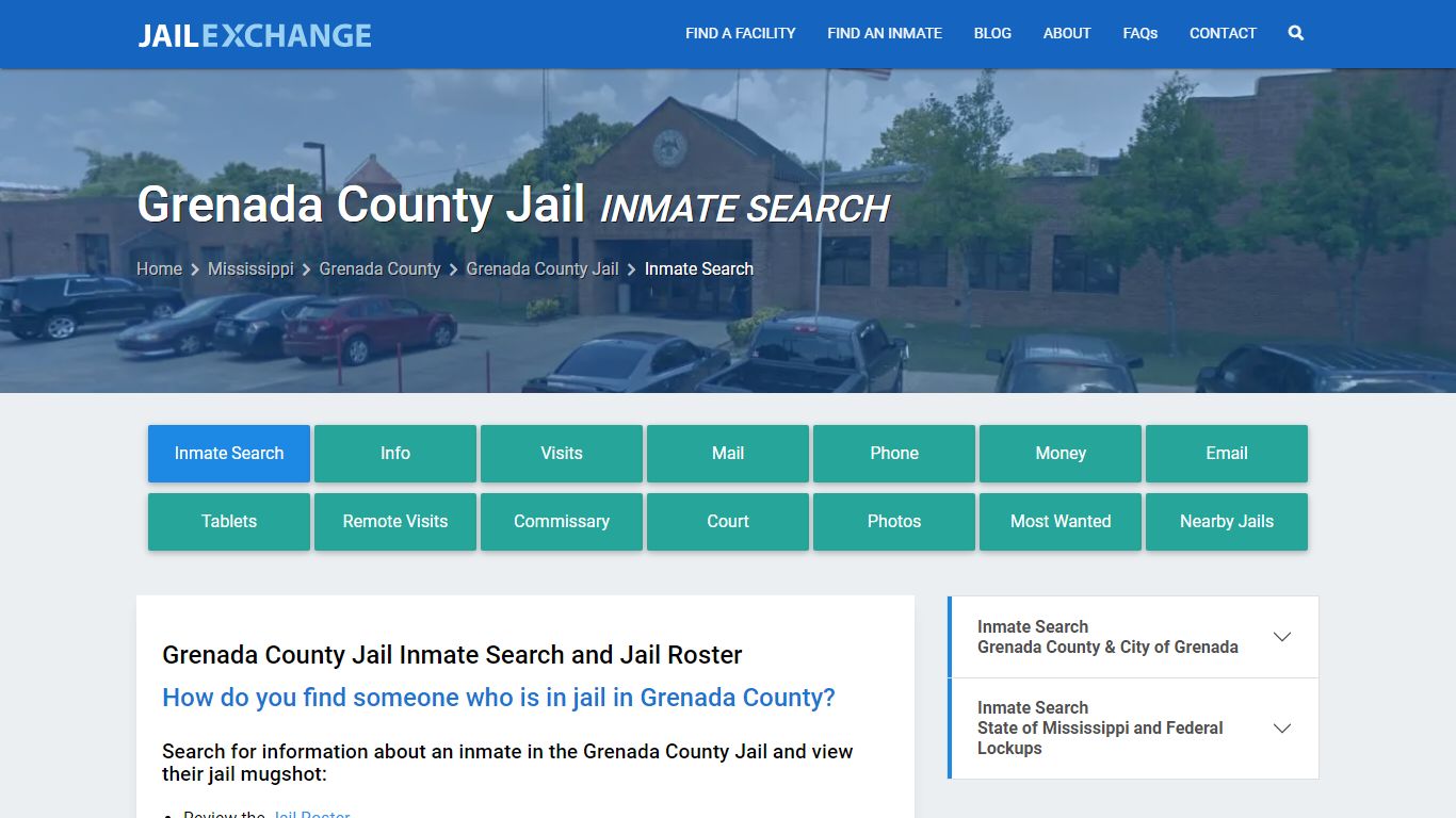 Inmate Search: Roster & Mugshots - Grenada County Jail, MS - Jail Exchange